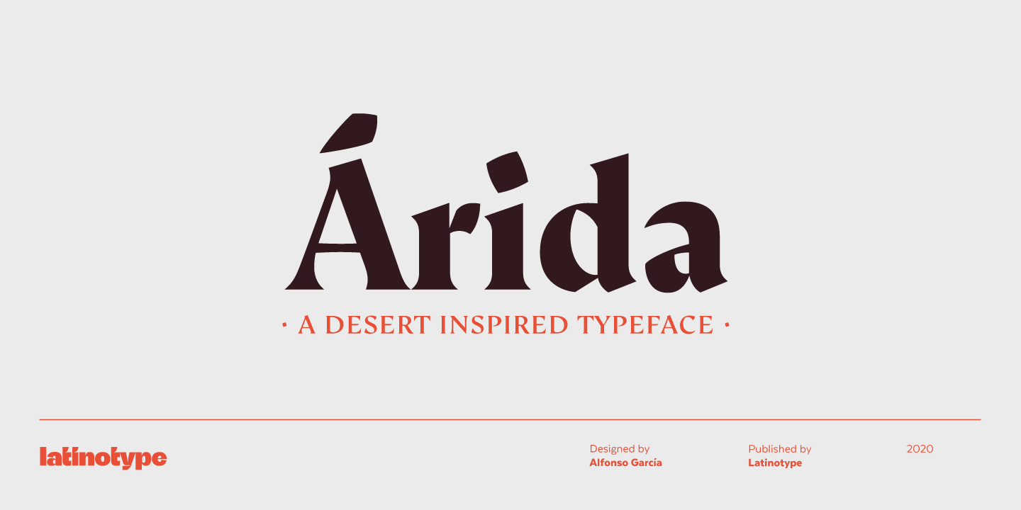 Example font Arida #1